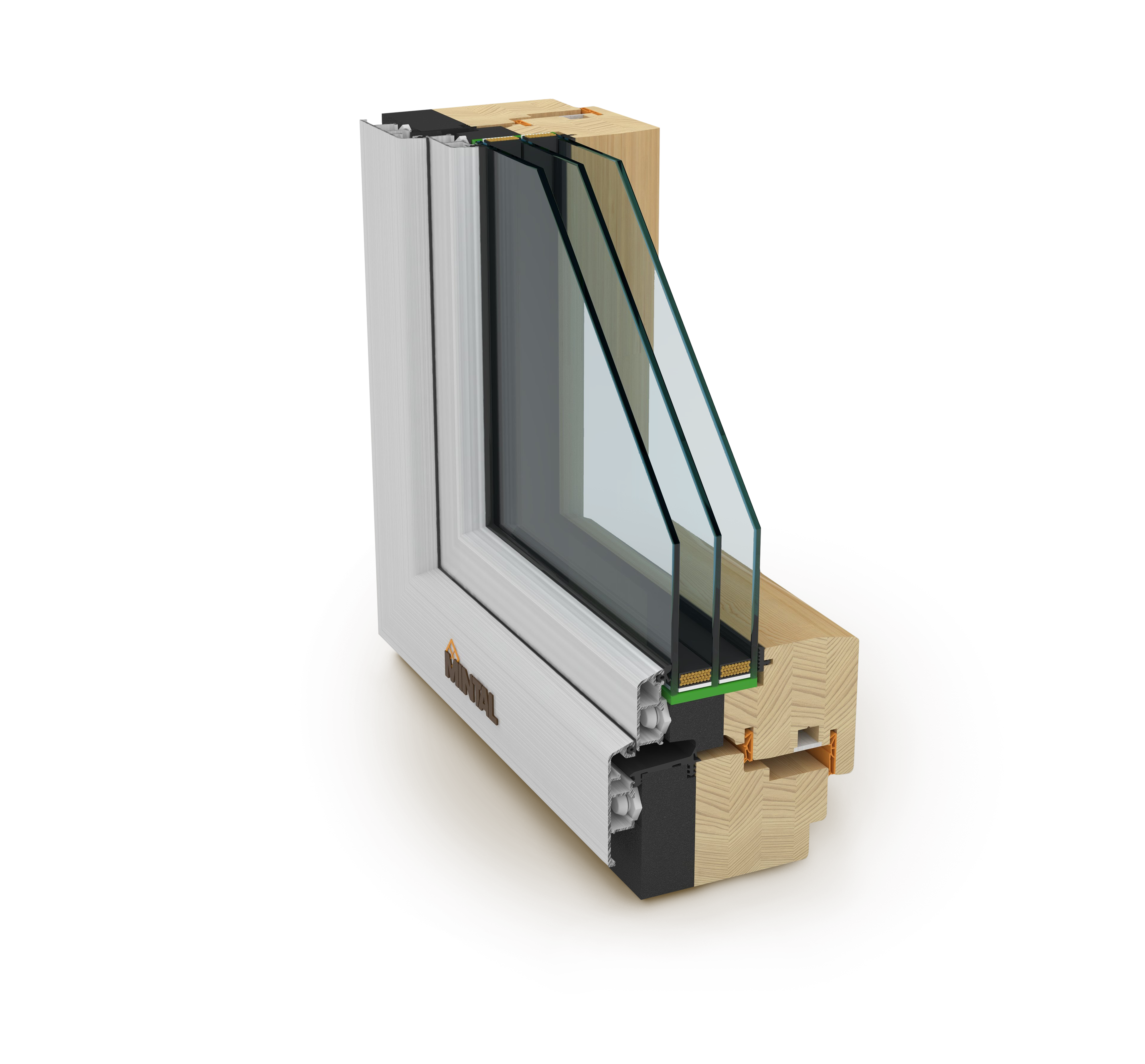 Drevohliníkové okná MINTAL Passiv