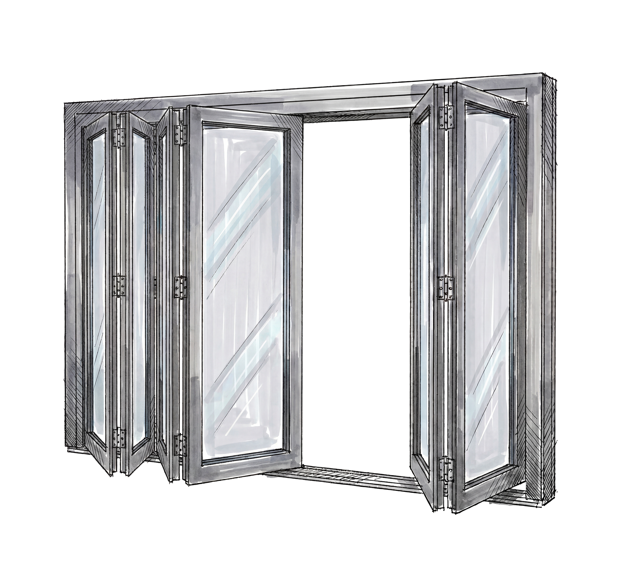 Skladací presklený portál MINTAL FS