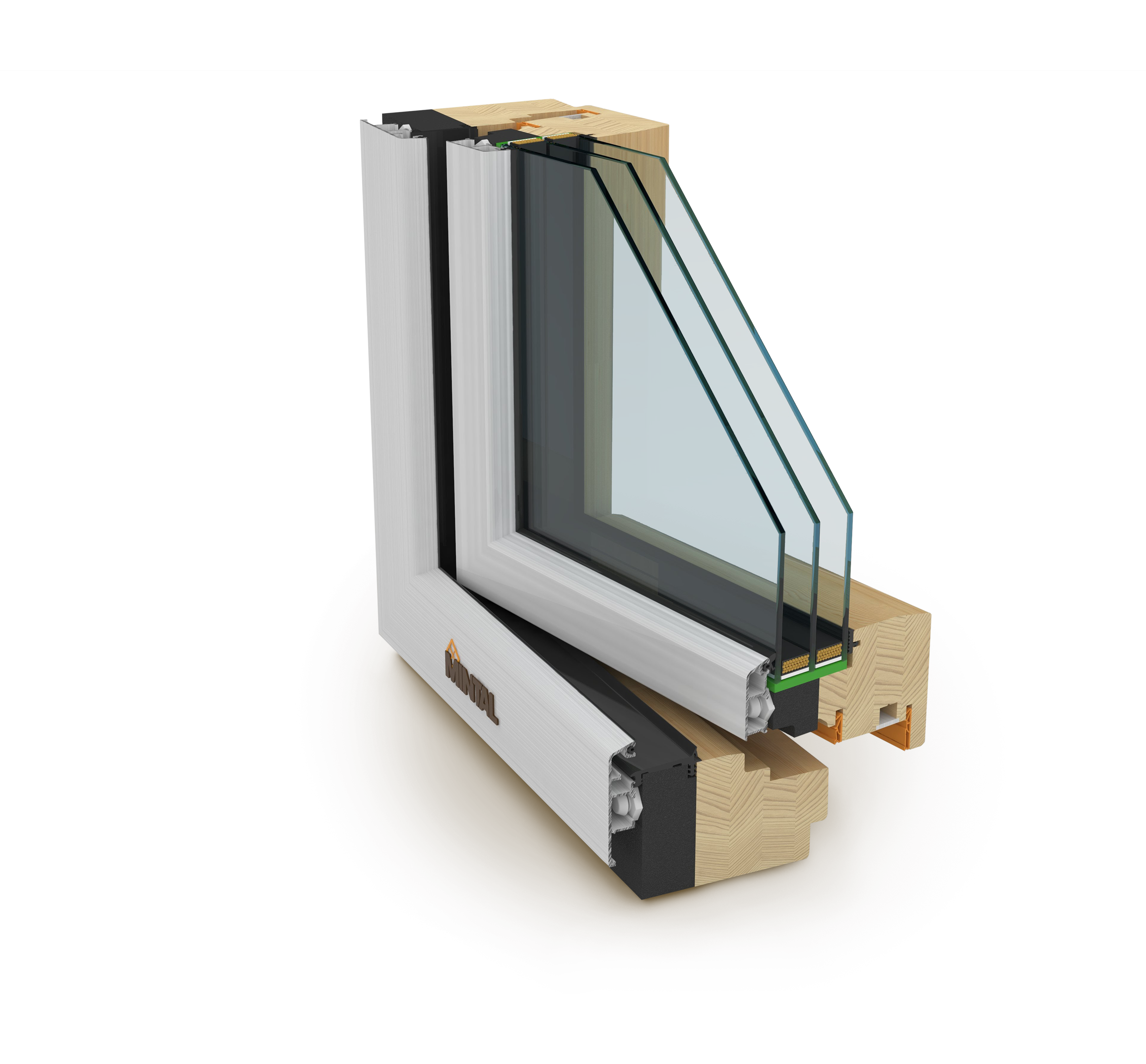 Drevohliníkové okná MINTAL Passiv